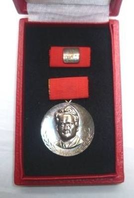 DDR Fritz Heckert Medaille in Silber im Etui
