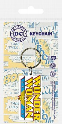 DC Comics Wonder Woman Logo gummi Schlüsselanhänger Keychain Porte Cles NEU NEW