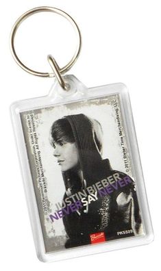 Justin Bieber Never Say Never Schlüsselanhänger Keychain Porte Cles NEU NEW