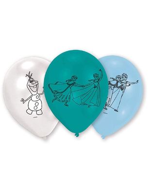 Frozen Eiskönigin Olaf Luftballons 6 Stk. Elsa Geburtstag Party Schlittschuh NEU