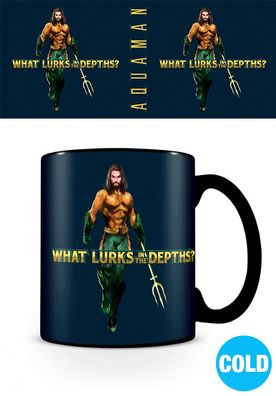 Aquaman What Lurks in the Depths Tasse Farbwechsel Kaffetasse Mug Tazza Neu NEW