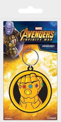 Avengers Infinity War Gauntlet Symbol gummi Schlüsselanhänger Keychain NEW NEU