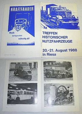 Programmheft: Treffen historischer Nutzfahrzeuge 20.-21. August 1988 in Riesa
