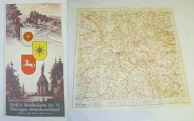Shell Straßenkarte Nr.11 Thüringen - Mitteldeutschland