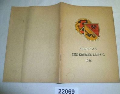 Kreisplan des Kreises Leipzig 1956
