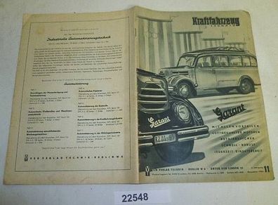 Kraftfahrzeugtechnik 6. Jahrgang Heft 11 November 1956