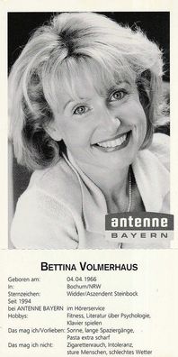 Bettina Volmerhaus ( Antenne Bayern ) - Autogrammkarte