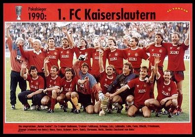 1 FC Kaiserslautern DFB Pokalsieger 1990 Mannschaftsk.