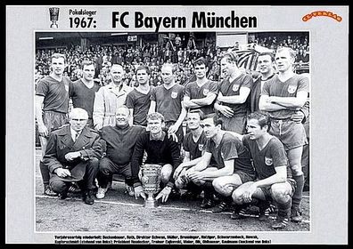 Bayern München DFB Pokalsieger 1967 Mannschaftskarte