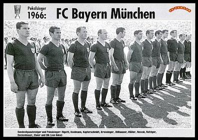 Bayern München DFB Pokalsieger 1966 Mannschaftskarte