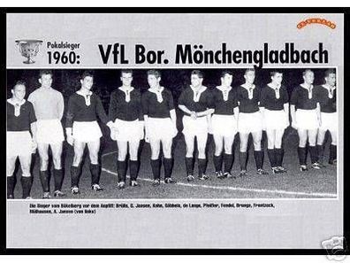 Bor. Mönchengladbach DFB Pokalsieger 1960 Mannschaftskar