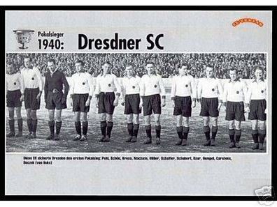 Dresdner SC DFB Pokalsieger 1940 Mannschaftskarte