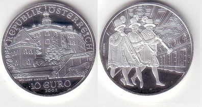 10 Euro Silber Münze Österreich Schloß Ambrass 2002