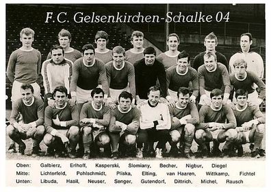 2 FC Schalke 04 Mannschaftskarte 1968-69
