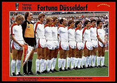 Fortuna Düsseldorf DFB Pokalsieger 1979 Mannschaftskarte