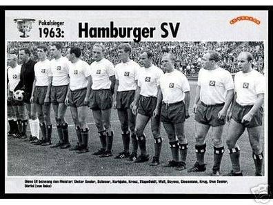 Hamburger SV DFB Pokalsieger 1963 Mannschaftskarte