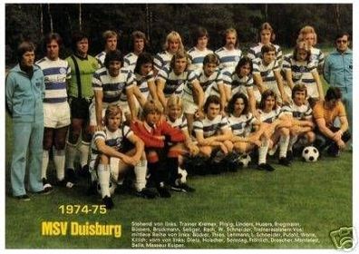 MSV Duisburg + +1974-75 + +Super MK + +