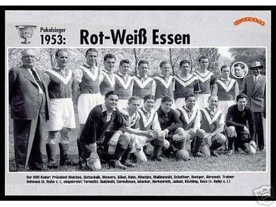Rot-Weiss Essen DFB Pokalsieger 1953 Mannschaftskarte