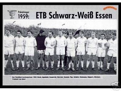 Schwarz Weiss Essen DFB Pokalsieger 1959 Mannschaftsk