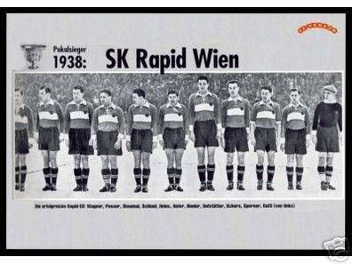 SK Rapid Wien DFB Pokalsieger 1938 Mannschaftskarte