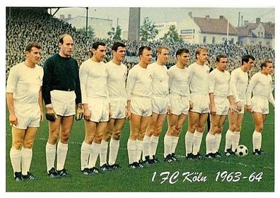 1 FC Köln + + 1963-64 + + Super Mannschaftskarte + +