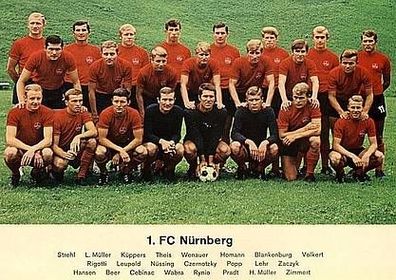 1 FC Nürnberg + + 1968-69 + + Super Mannschaftskarte + +
