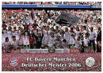 Bayern München Deutscher Meister 2006 Super Mannschaftskarte + +