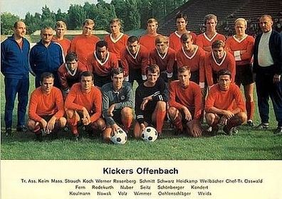 Kickers Offenbach + + 1968-69 + + Super Mannschaftskarte + +