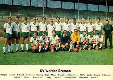 Werder Bremen + + 1968-69 + + Super Mannschaftskarte + +