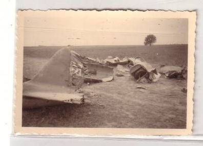 17041 Original Foto abgeschossenes Flugzeug Plane 2. Weltkrieg um 1940
