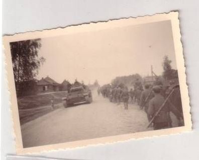47579 Original Foto Deutscher Panzer in Russland 2. Weltkrieg um 1941