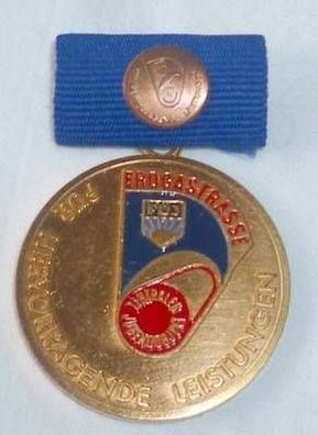 DDR Medaille Jugendobjekt Erdgastrasse in Bronze