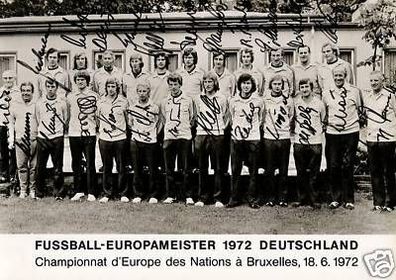 Fussball Europameister 1972 24 Autogramme Deutschland