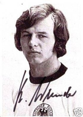 Klaus Wunder DFB Nationalspieler 70er Jahre Autogrammkarte Sign