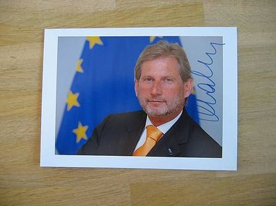 EU Kommissar Bundesminister Johannes Hahn - handsigniertes Autogramm!!!