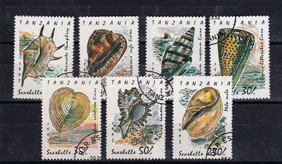 7 verschiedene exotische Muscheln - Tansania kpl.1247-1253 o