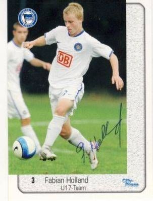 Fabian Holland Hertha BSC City Press Card Sign.