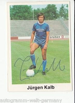 Jürgen Kalb Karlsruher SC Bergmann SB 1976-77 Original Signiert