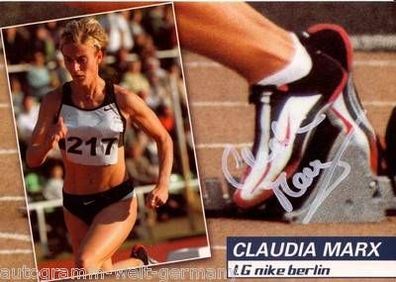 Claudia Marx Autogrammkarte Original Signiert + A12615