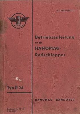 Betriebsanleitung Hanomag Radschlepper R 24