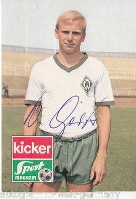 Werner Görts Werder Bremen Kicker Bergmann SB 1969-70 Original Signiert