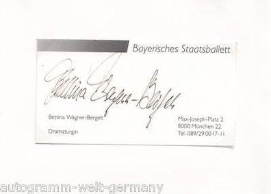 Bettina Wagner-Bergelt TOP Orig. Signiert + A 15958