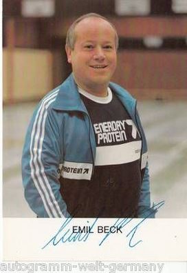 Emil Beck Autogrammkarte 80er Jahre Original Signiert + A13885