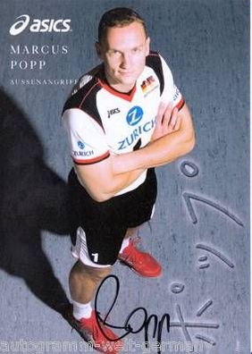 Marcus Popp National AK Volleyball Original Signiert + A 12964