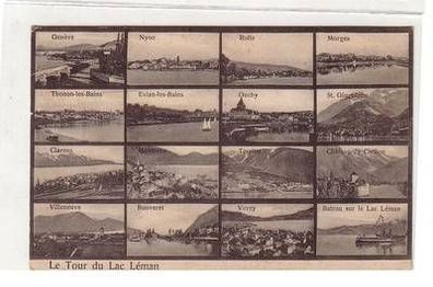 46800 Mehrbild Ak Le Tour du Lac Léman (Genfer See) 1908