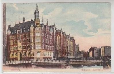 50403 Ak Hamburg Freihafen Lagerhäuser 1914
