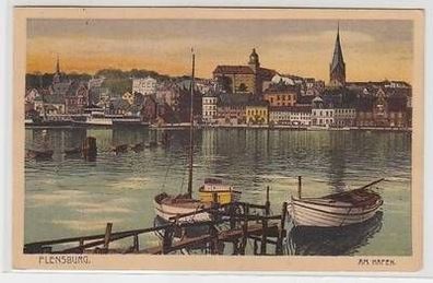 50661 Ak Flensburg am Hafen 1925
