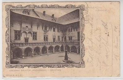50649 Ak Krakau Bibliothek 1901