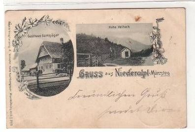 50500 Ak Gruß aus Niederalpl Mürzsteg Gasthaus Gamsjäger 1903