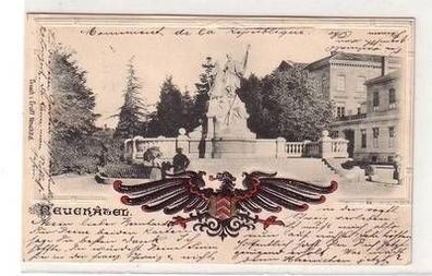 05585 Präge Wappen Ak Neuchatel Schweiz Denkmal 1901